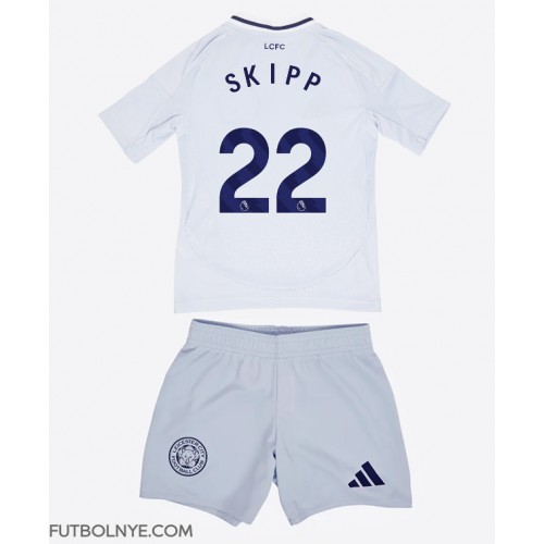 Camiseta Leicester City Oliver Skipp #22 Tercera Equipación para niños 2024-25 manga corta (+ pantalones cortos)